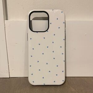 Blue Heart Pattern Phone Case